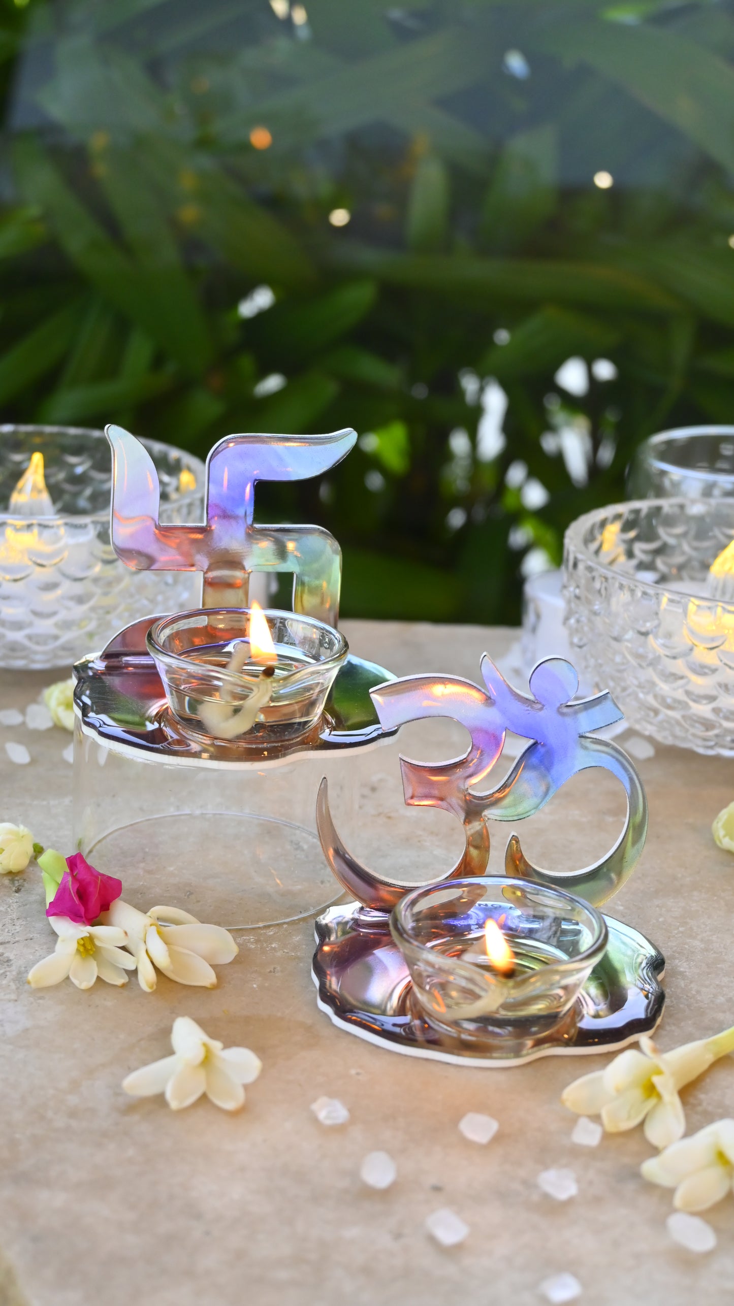 Mystical Diyas- Orchid (Set Of 2)