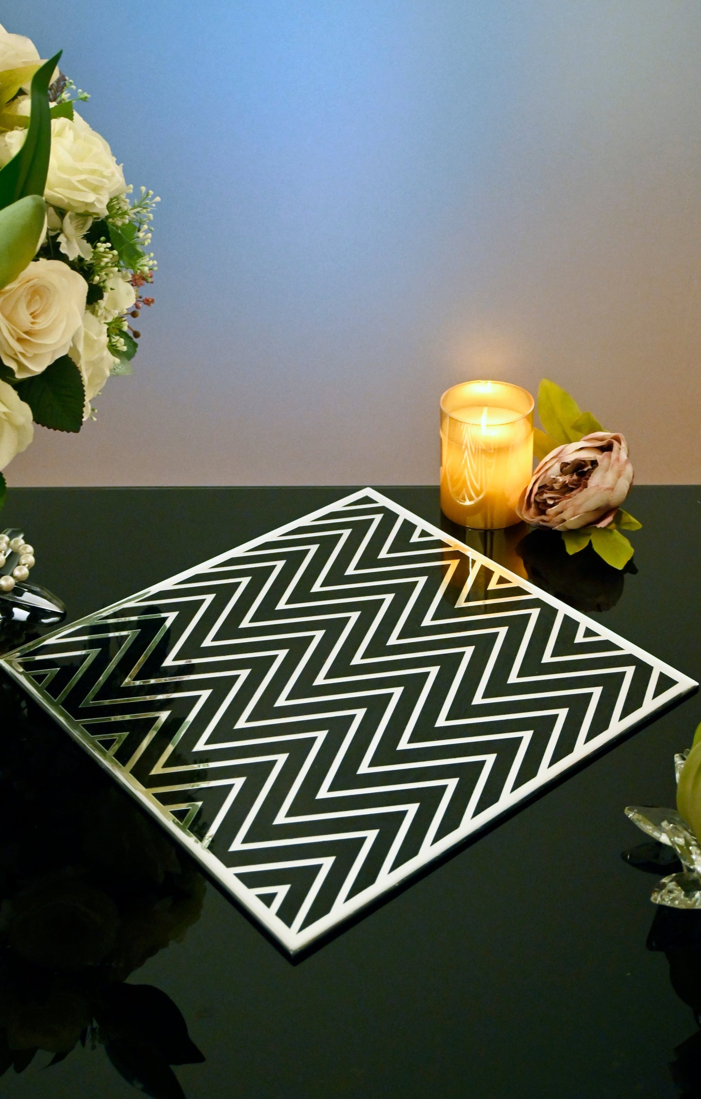 Black & Silver Chevron: Placemat