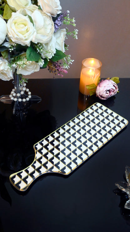 Black & Gold Chess: Bat Platter