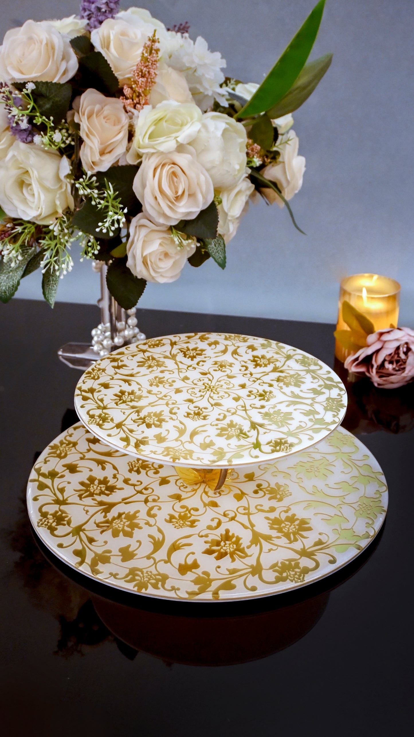 Ferns & Petals: 2 Layer Cake Stand