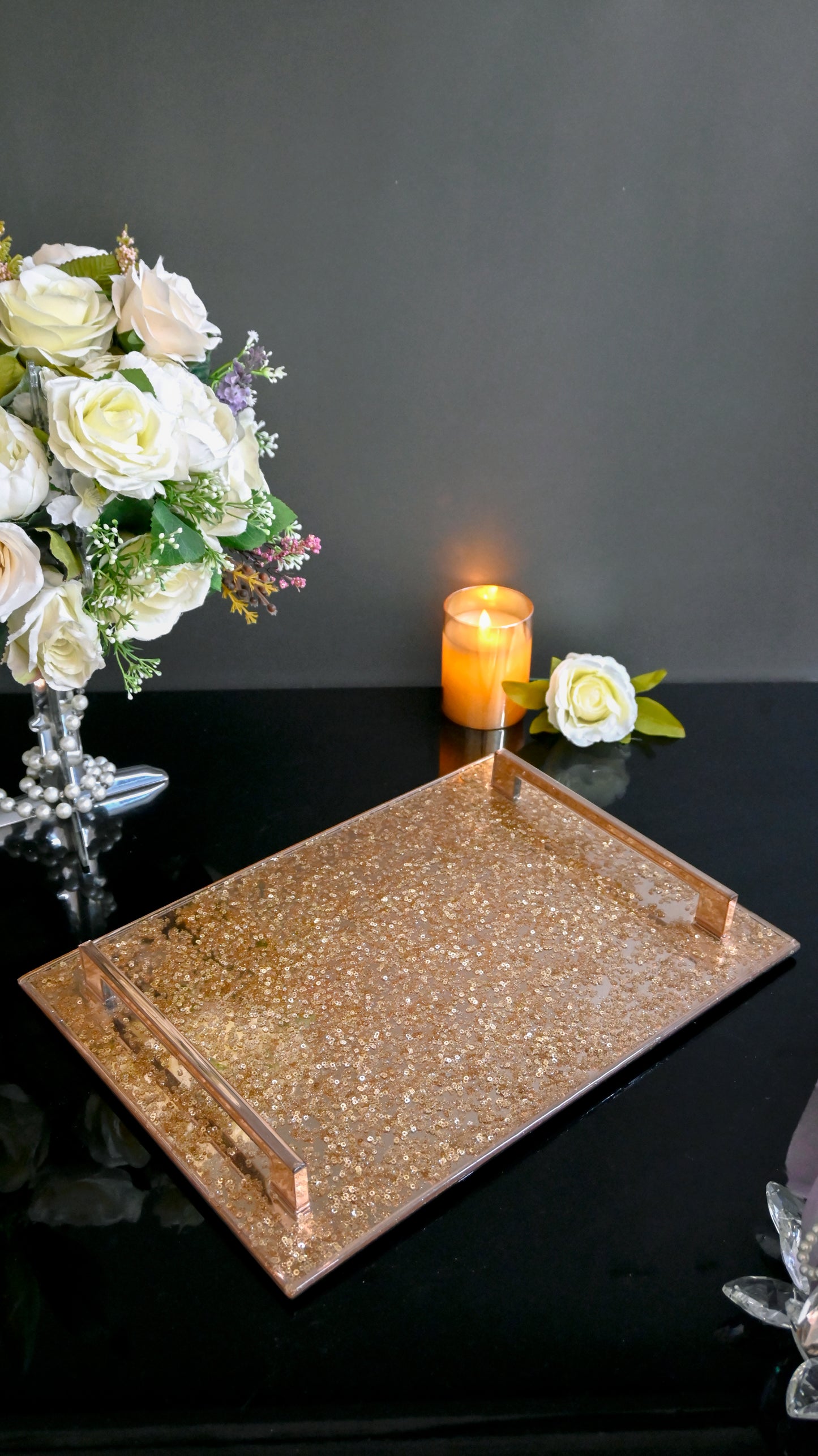 Full Rosegold Sequin: Large Tray
