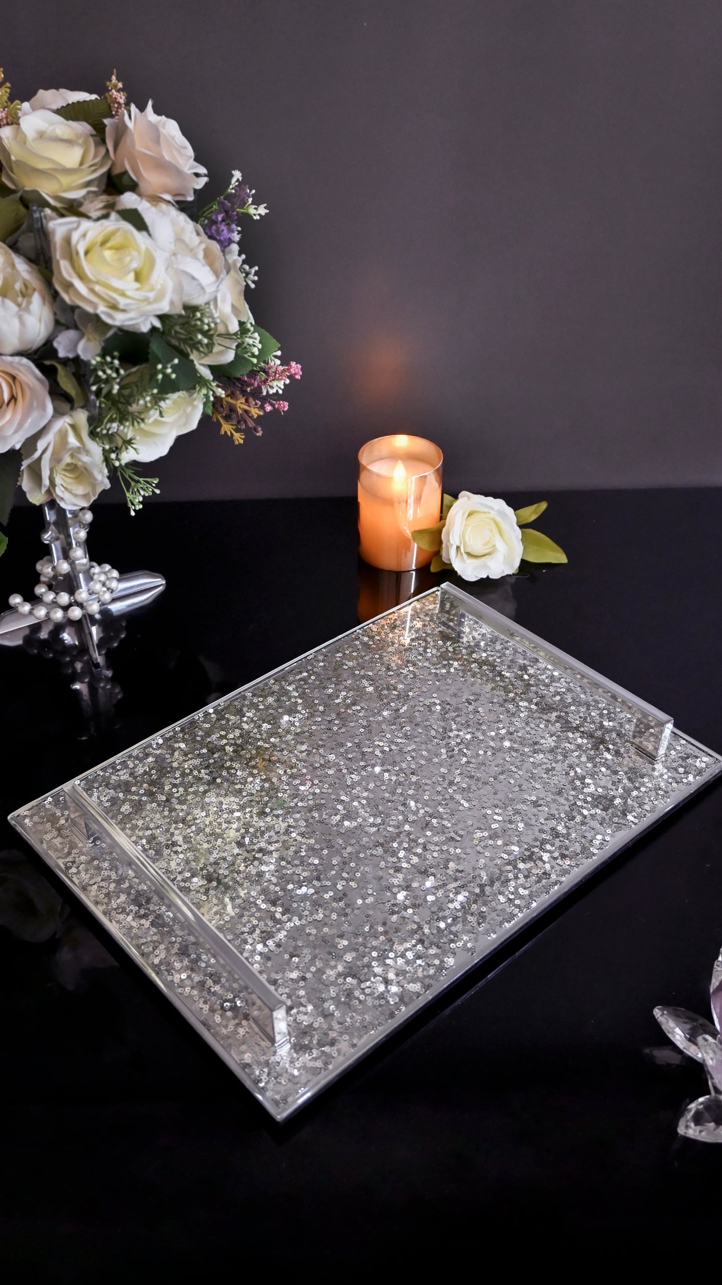 Silver Sequin: Large Tray