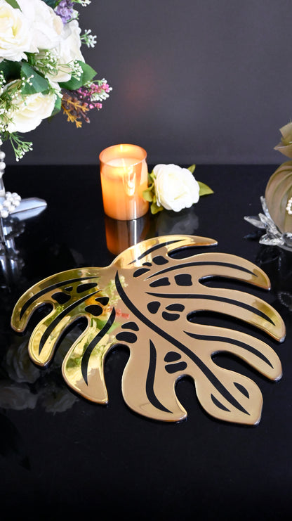 Black & Gold Leaf: Placemat