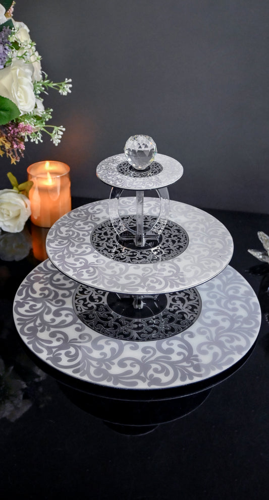 White Imperial: 3 Layer Cake Stand