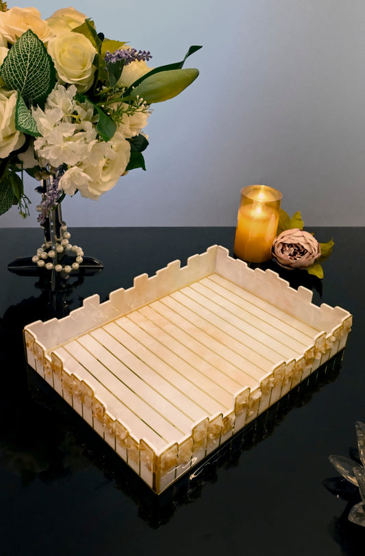 High-Low Stones Golden: Standard 4 Wall Tray