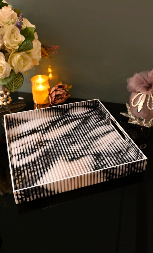 Fluted Marble White: 4 Wall Tray