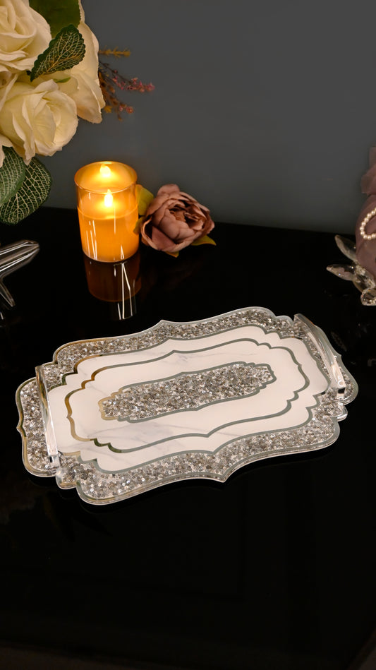 Rose White: Medium Tray