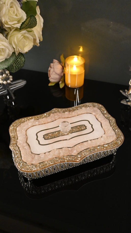 Rose Gold Rose Stone:  Large Rectangular Serving Lid