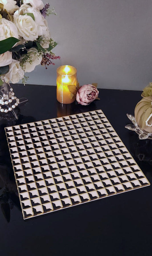 Black & Gold Chess: Placemat