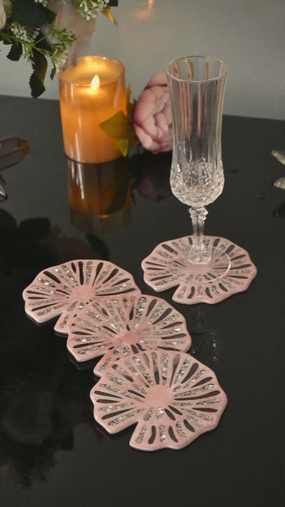 Lotus & Rosette Peach: Coaster (Set Of 4)