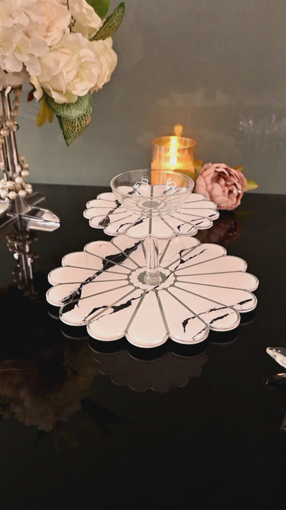 Daisy White: 2 Layer Platter